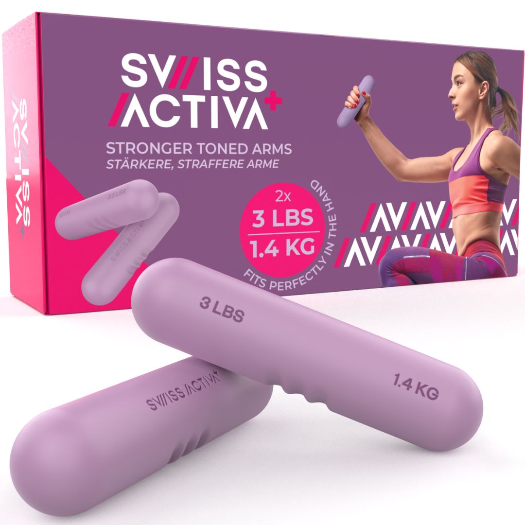 Swiss Activa+ 3 lbs Dumbbells for Women Set of 2