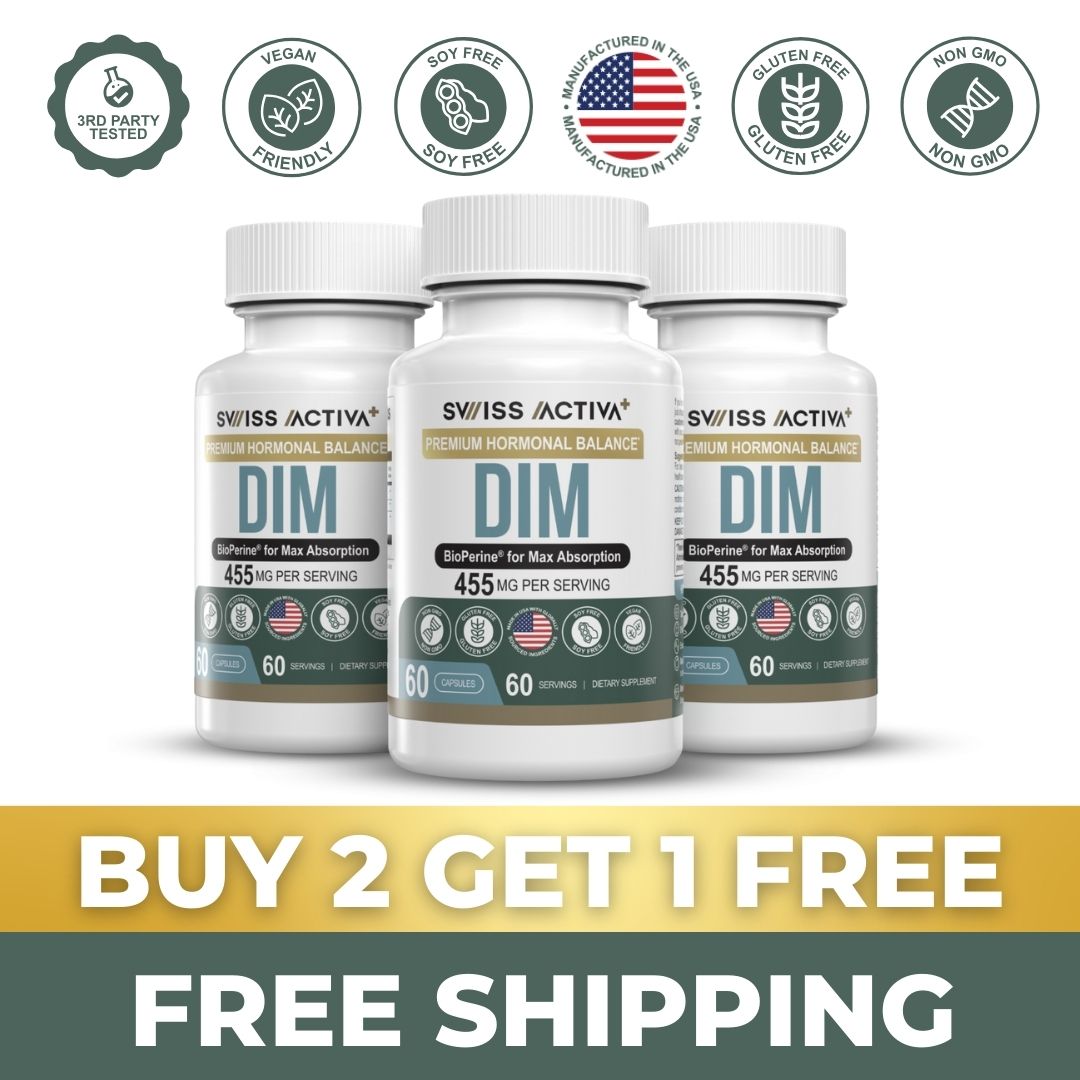 Swiss Activa+DIM 455mg with BioPerine and Broccoli Extract