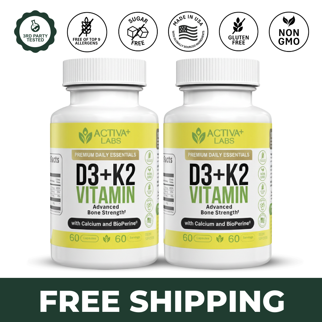 Activa+ Labs Vitamin D3+K2 with Calcium