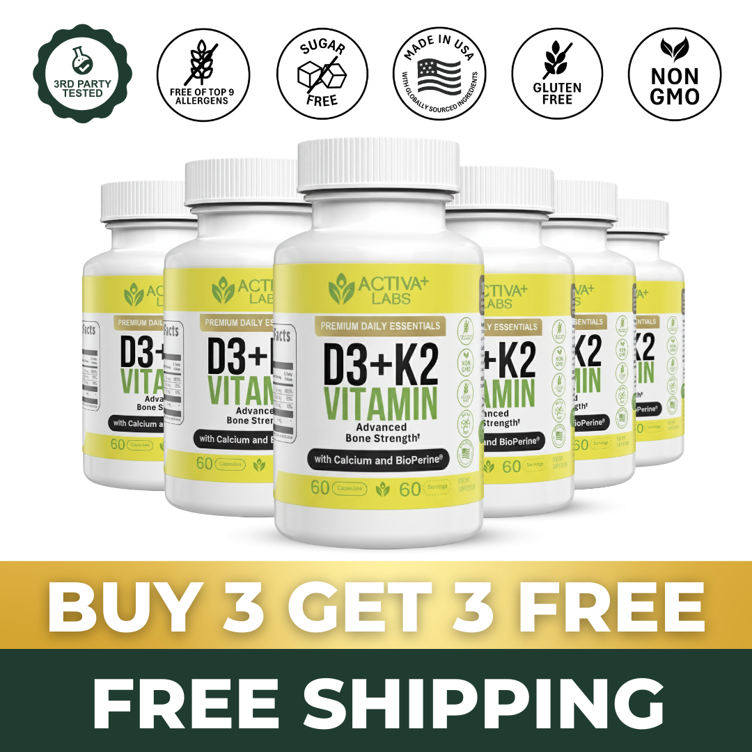 Activa+ Labs Vitamin D3+K2 with Calcium