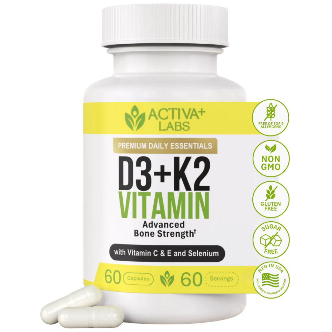 Activa+ Labs Vitamin D3+K2 with Calcium
