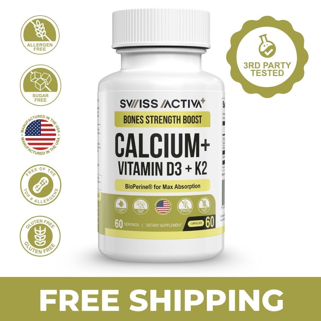 Swiss Activa+ Vitamin D3+K2 with Calcium