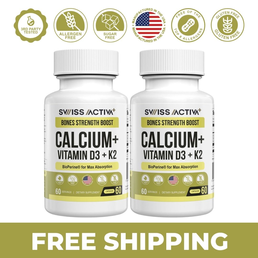 Swiss Activa+ Vitamin D3+K2 with Calcium
