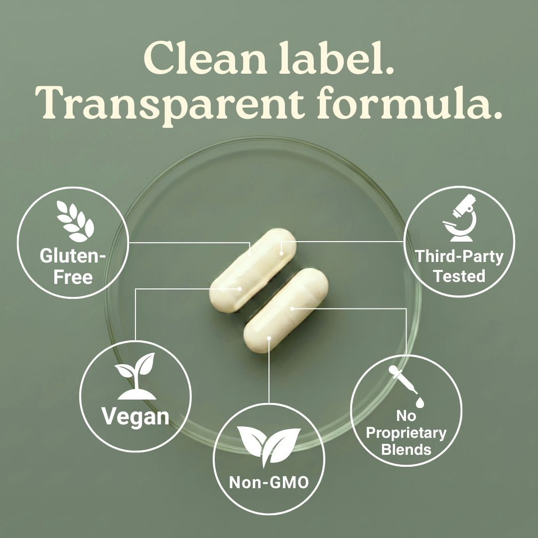 clean hormone supplement, vegan DIM supplement, non-GMO hormone support, third-party tested supplement, clean label DIM