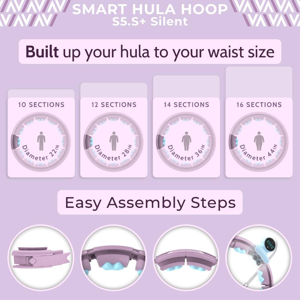 Intelligenter Hula-Hoop-Reifen | S5 Lila-Rosa