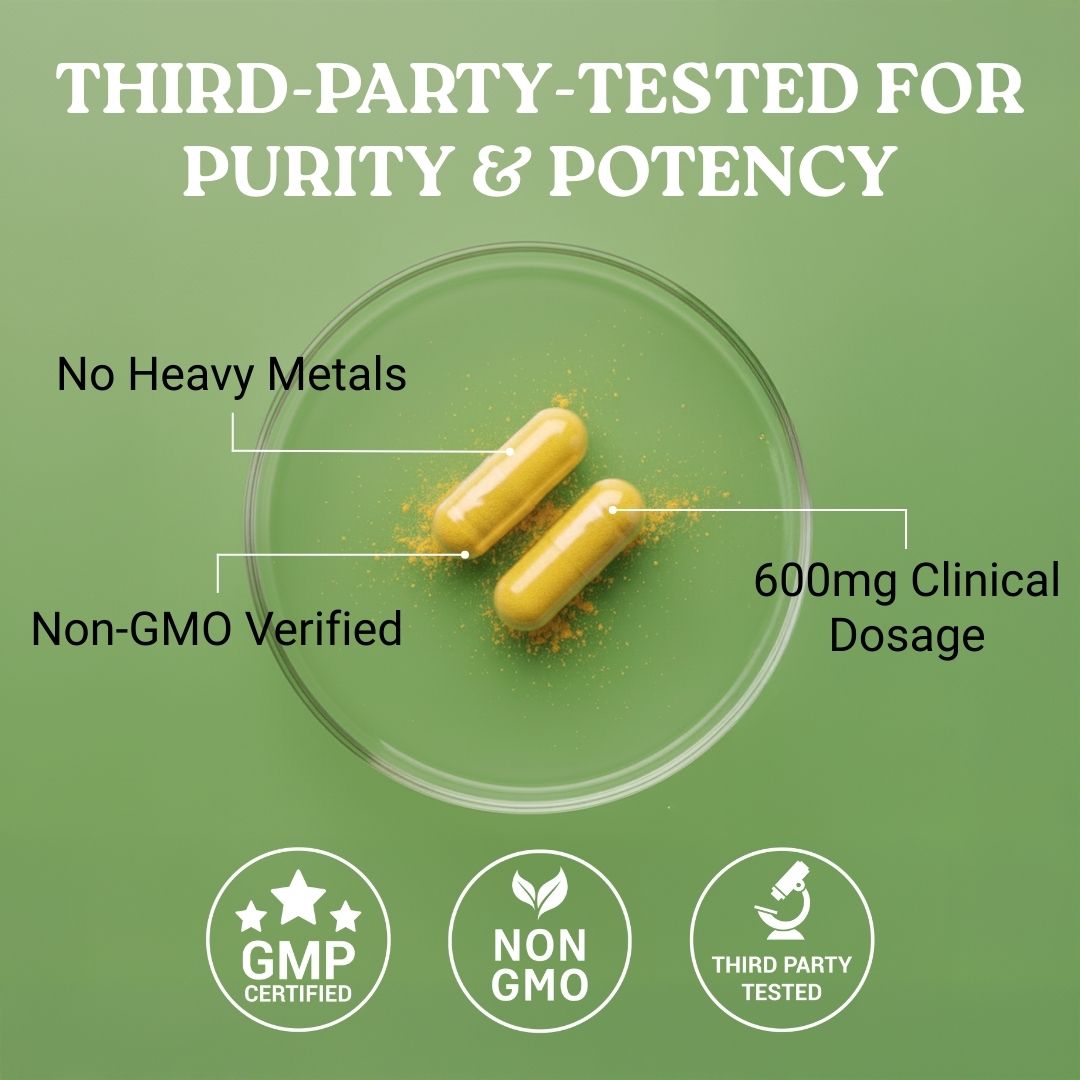 Third-Party Tested for Purity & Potency
Certified • Non-GMO
Clean Label Certified Supplement
No Fillers, Additives or Artificial Ingredients