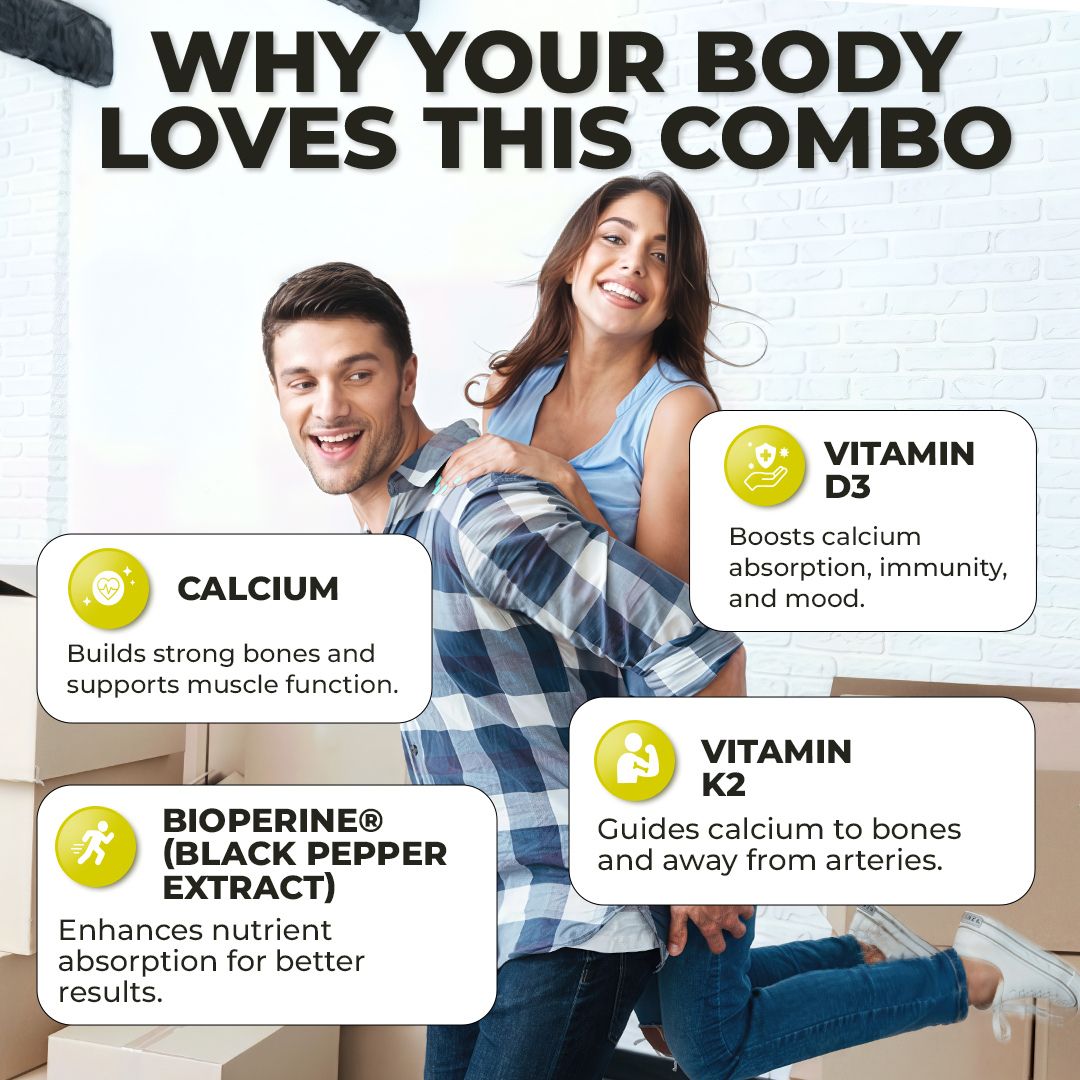 Activa+ Labs Vitamin D3+K2 with Calcium