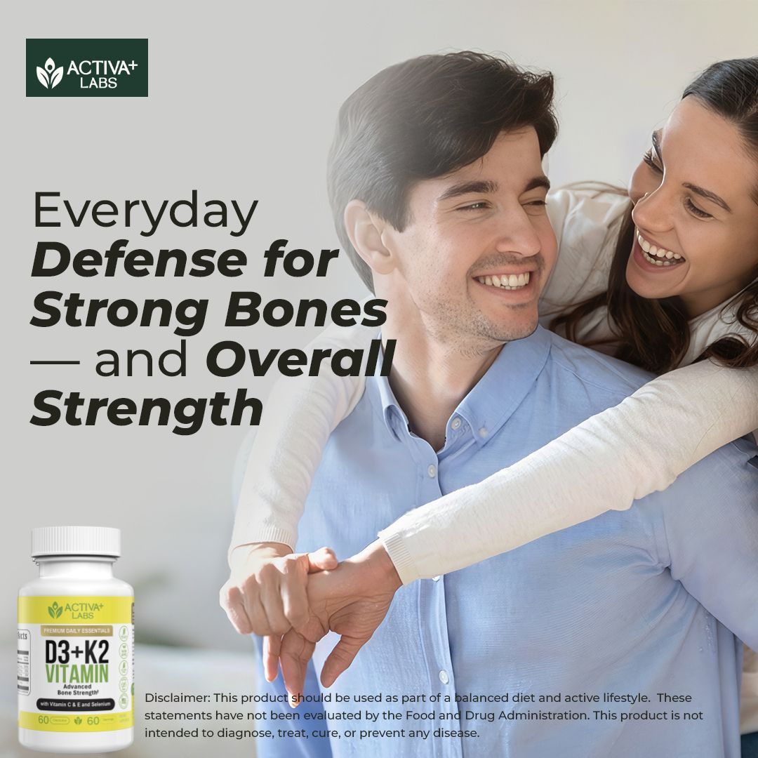 Activa+ Labs Vitamin D3+K2 with Calcium