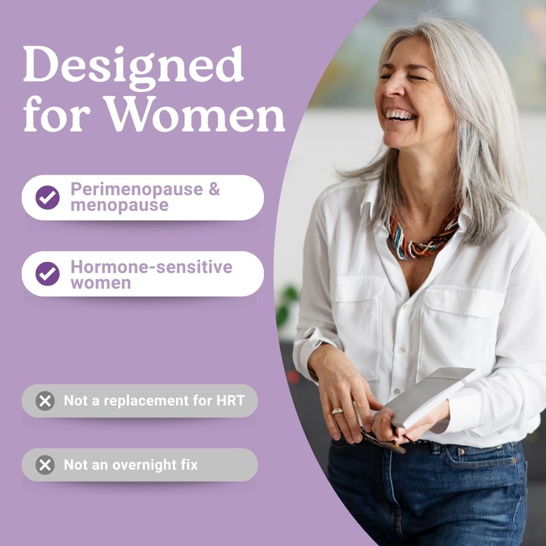 Perimenopause supplement; Menopause supplement for women; Women’s menopause support