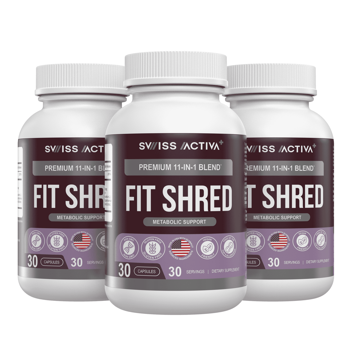 Swiss Activa+ Fit Shred - 3 Bottle