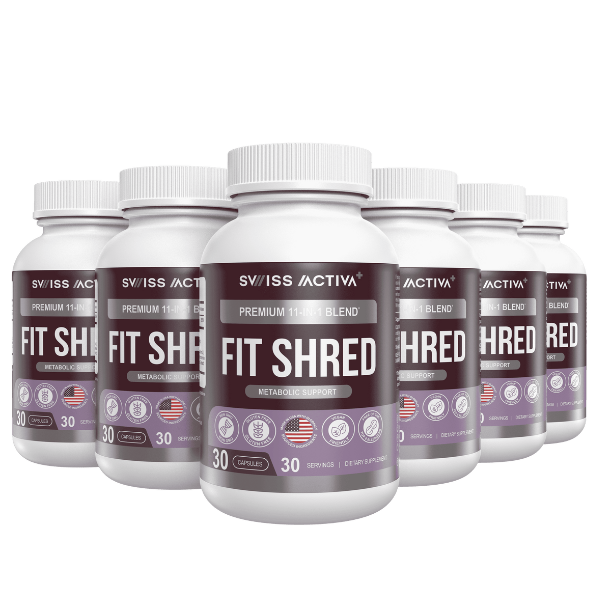 Swiss Activa+ Fit Shred - 6 Bottle