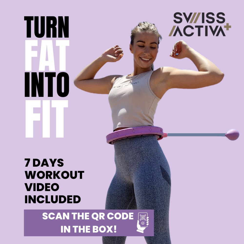 Swiss Activa+ Infinity Hoop Smart Weighted Hula Hoop XXL Extension Set - Hula Hoop up to 51 inches | S5 Purple-Blue